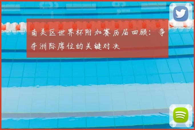 南美区世界杯附加赛历届回顾:争夺洲际席位的关键对决