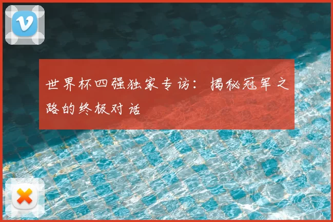 世界杯四强独家专访:揭秘冠军之路的终极对话